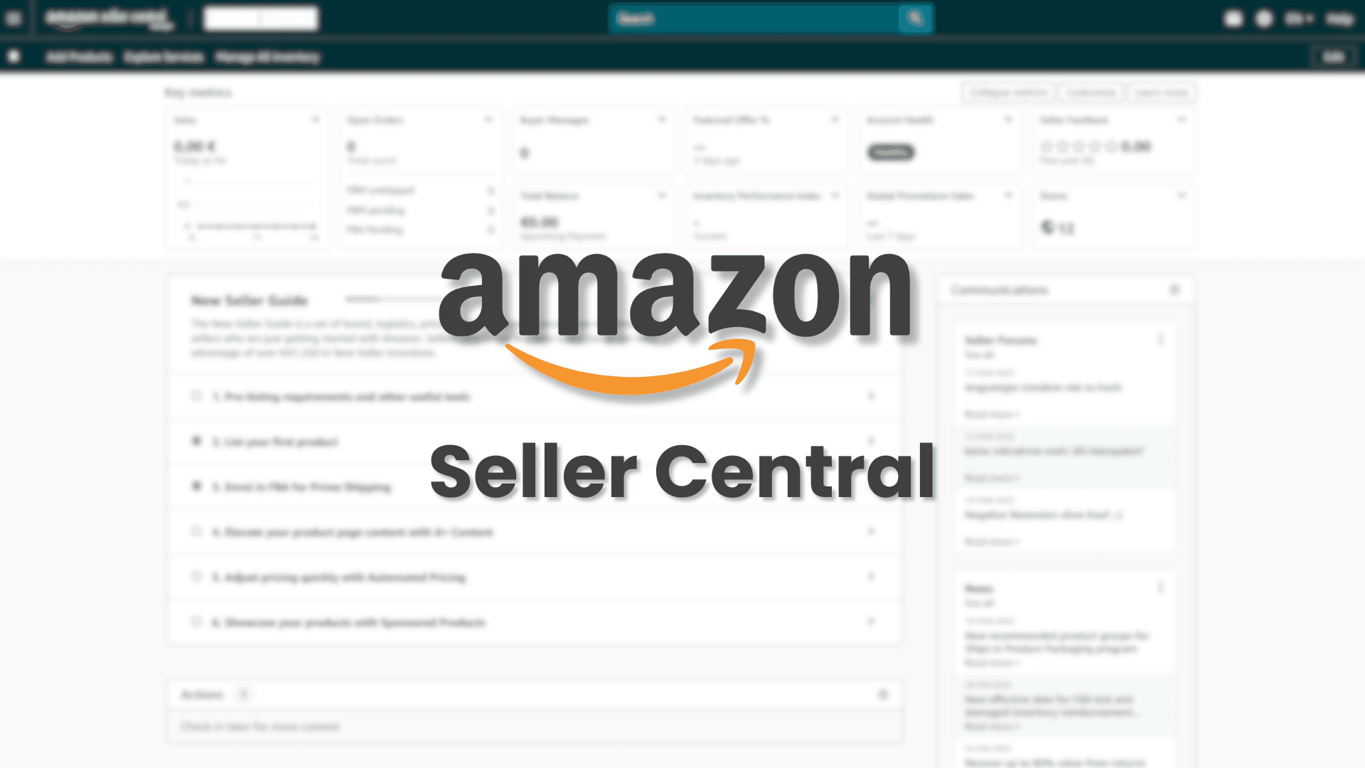 Amazon Seller Central: Vaše centrum správy na Amazone